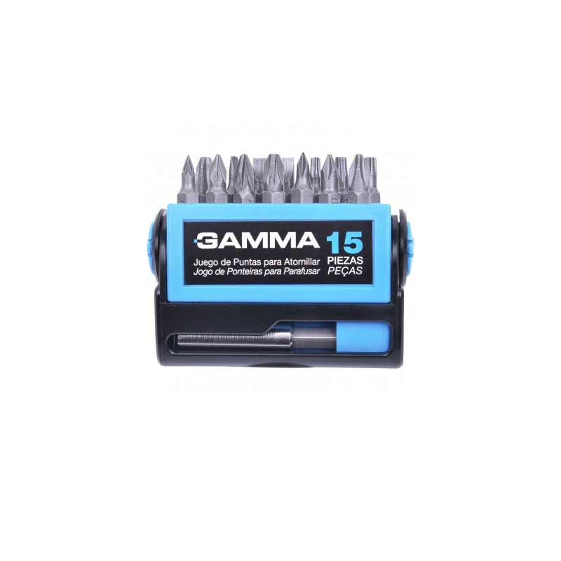 JUEGO DE PUNTAS PARA ATORNILLADOR 15 PZ