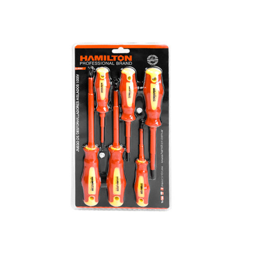 JUEGO DESTORNILLADORES AISLADOS 1000 V X 6 U