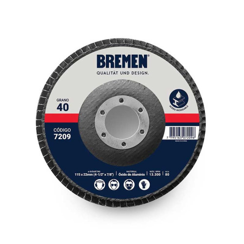 DISCO FLAP 115 MM G40 METAL 115X22MM BREMEN®