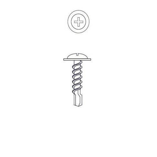 TORNILLO AUTOPER. FLANGEADA MECHA 08 x 3/4" [Caja x 2500 uni] [03]