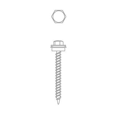 TORNILLO AUTOPER.C/ARAN.HEX. AGUJA 14 x 2-1/2"[Caja x 250 uni] (T 17)