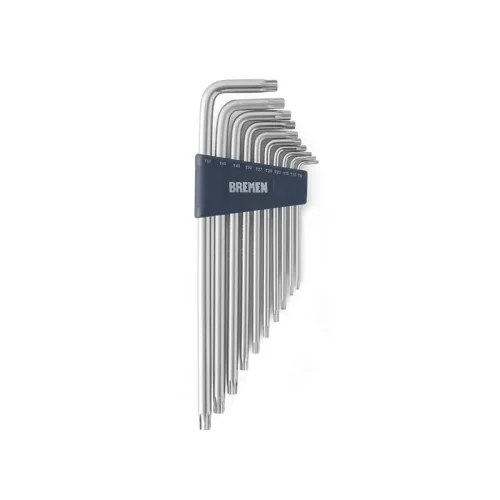 JUEGO DE LLAVES TORX EN "L" EXTRA LARGAS X 10 z (T8/T50)