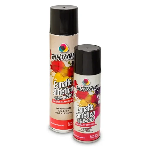 PINTURA NEGRO SATINADO 160GR-240ML PINTURIC C/U (6)