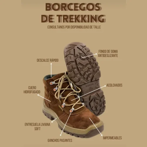 BOTIN HOMO NOBUCK IMPERMEABLE P/TERMOPLAS. S/PU GO TREKKING - Imagen 3