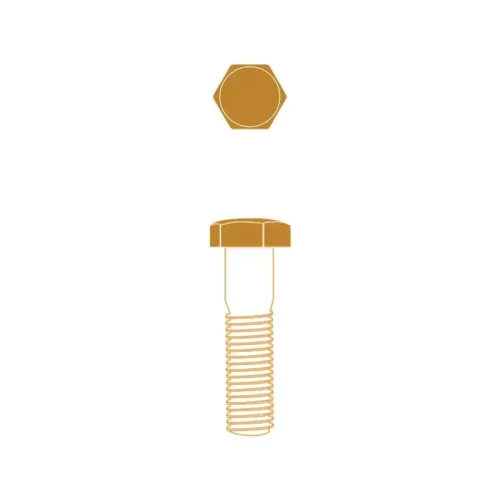 BULON 8.8 MA HEX. 08 x 1.25 x 50 [250U X CAJA][047] DICROMATADO DORADO