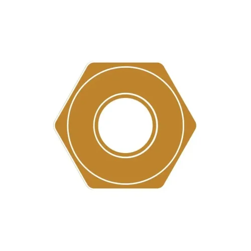 TUERCA AC. DICROMATADO DORADO UNC  5/16" x 18 [500U x CAJA] [003]