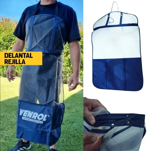 DELANTAL REJILLA CON AJUSTE EN CINTURA