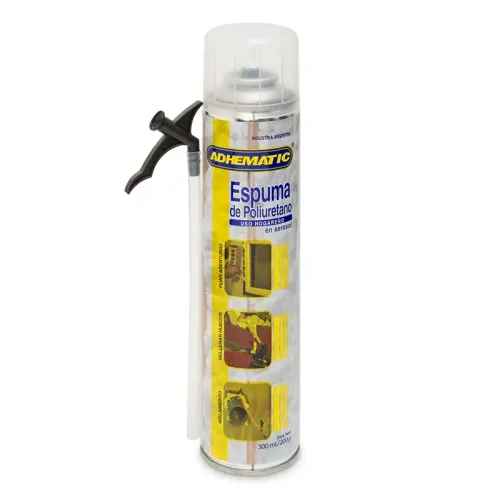 ESPUMA DE POLIURETANO 500ML-420G ADHEMATIC C/U (12)
