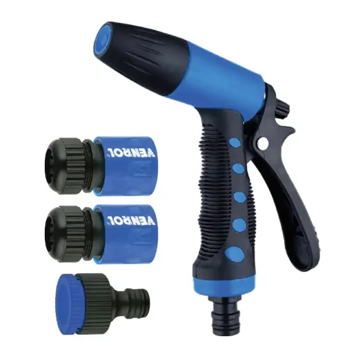 KIT PISTOLA HIDROPISTOLA DE RIEGO AJUSTABLE Y ACOPLE PARA 1/2"