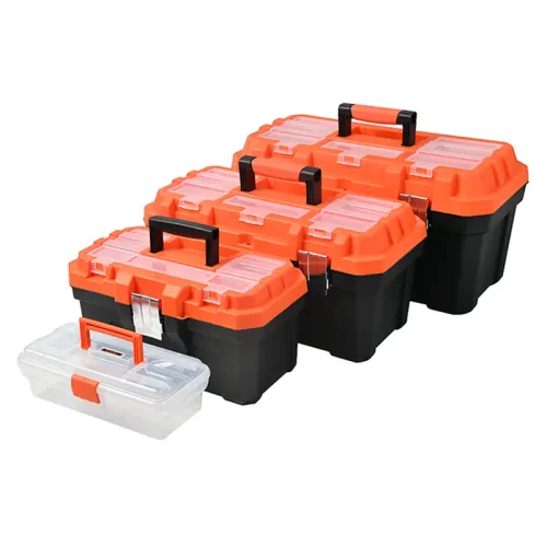 CAJA DE HERRAMIENTAS DE PLÁSTICO 4 EN 1. TACTIX