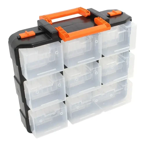 CAJA DE HERRAMIENTAS 13" DOBLE CARA C/ORGANIZADORES 16PZS. TACTIX - Imagen 2
