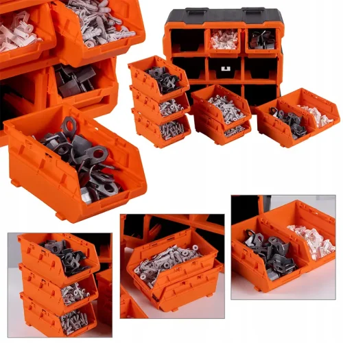 ESTANTE DE PLÁSTICO CON 9 CAJONES (10,4X16,9X8,4CM C/U). TACTIX - Imagen 3