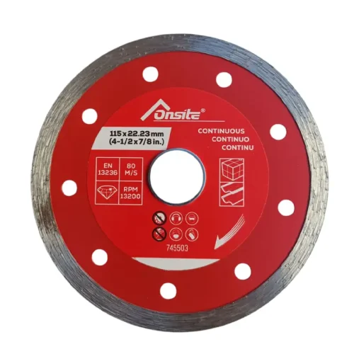 DISCO DIAMANTADO CONTINUO 115X22.23MM HUMEDO.ONSITE