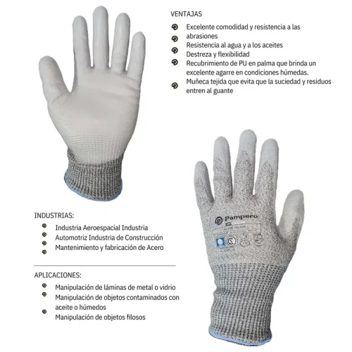 GUANTE CUTEX TOUCH ANTICORTE XXX. PAMPERO - Imagen 3