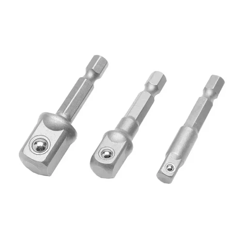 ADAPTADOR JUEGO 3PZS. ENC.1/4"- 3/8"- 1/2" HEX. 1/4"(6.35MM). TACTIX