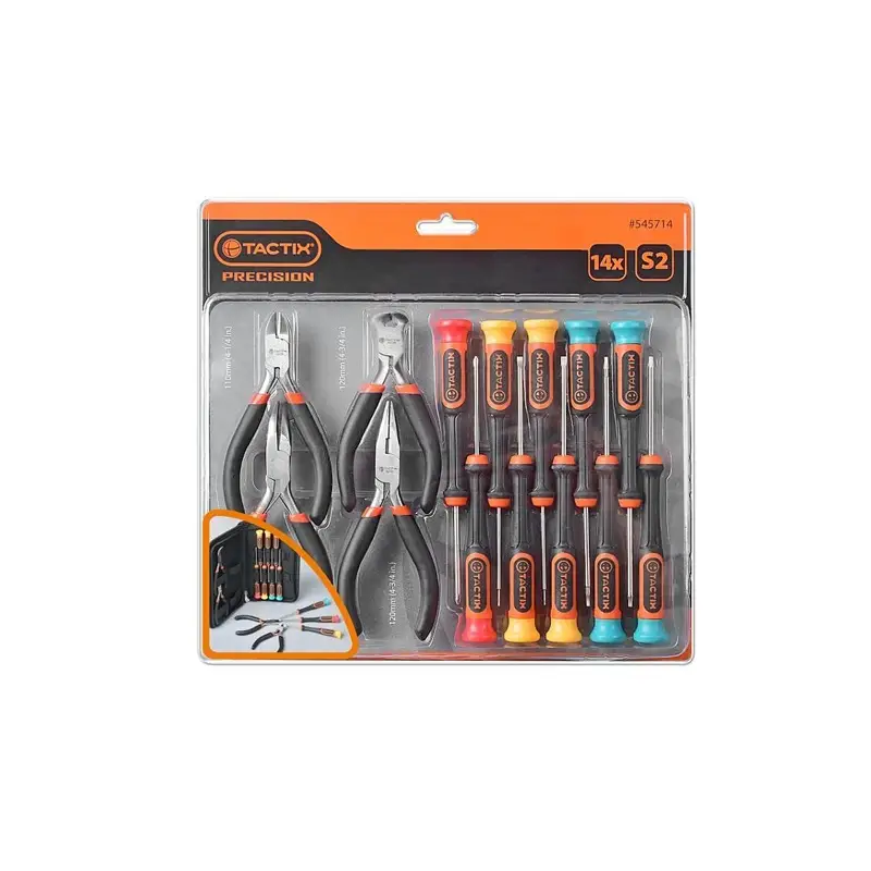 JUEGO DE HERRAMIENTAS DE PRECISIÓN DE 14PZS. TACTIX - Imagen 2