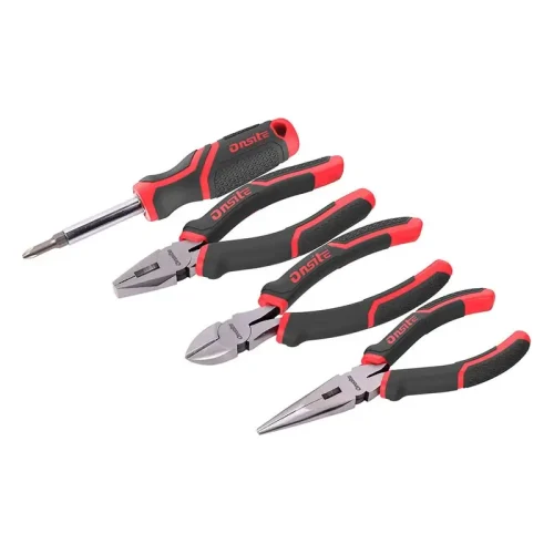 JUEGO DE HERRAMIENTAS DE 4PZS (ALICATE PINZAS DEST). ONSITE