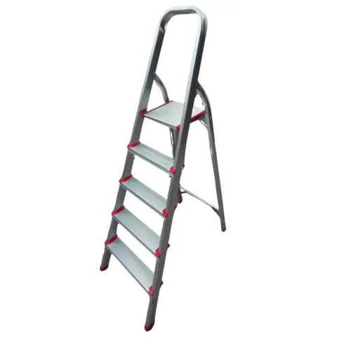 ESCALERA FAMILIAR 5 ESCALONES DE ALUMI. CAPA.CARGA H. 150KG. REYMU