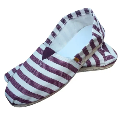 ALPARGATA PVC MIX BORDO SIMIL YUTE FANTASIA XXX. PAMPERO
