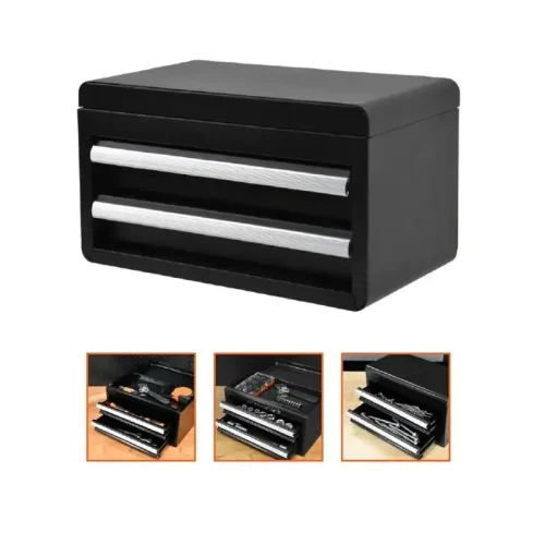 MINI CAJA DE HERRAMIENTAS DE ACERO 2 CAJONES. TACTIX