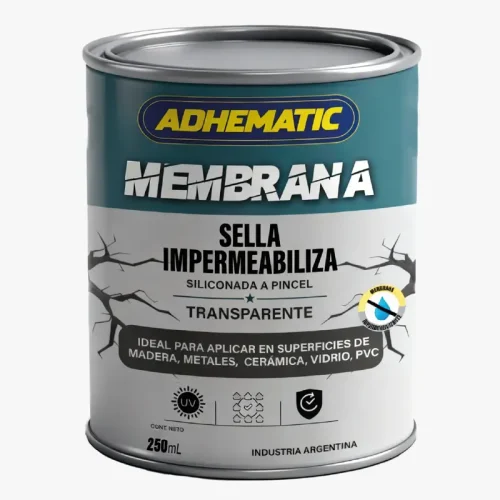 MEMBRANA SELLA IMPER. TRANSPARENTE 250ML. ADHEMATIC C/U (12).