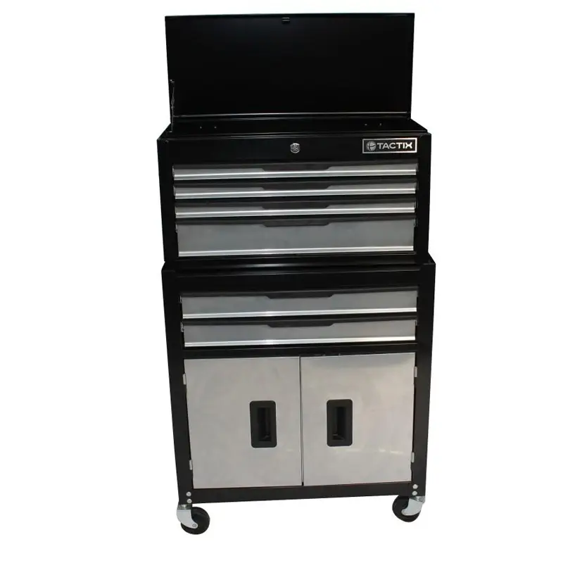 GABINETE DE HERRAMIENTAS CHAPA C/ 4 RUEDAS. TACTIX - Imagen 2