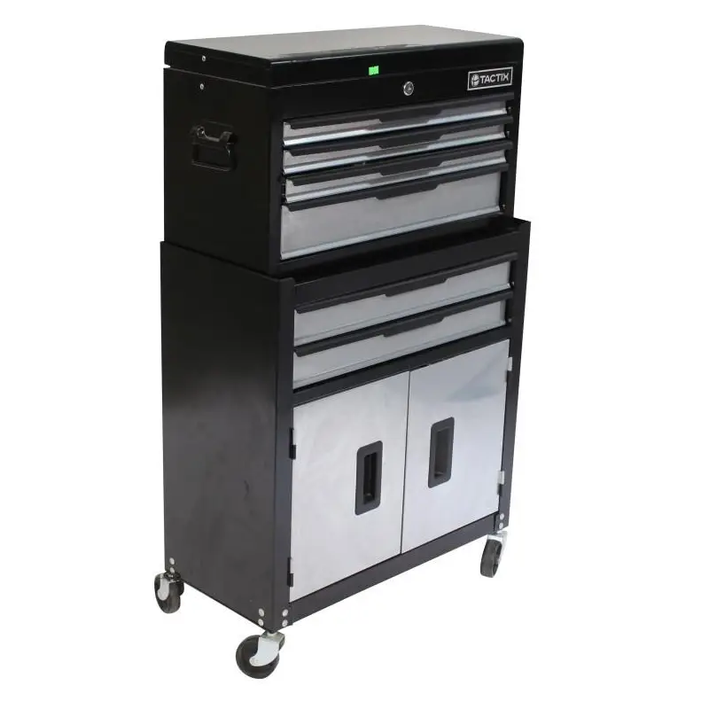 GABINETE DE HERRAMIENTAS CHAPA C/ 4 RUEDAS. TACTIX - Imagen 3