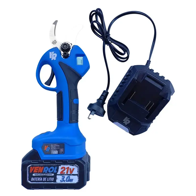 TIJERA DE PODA A BATERIA 21V 3A MOTOR BRUSHLEES 400W - Imagen 3