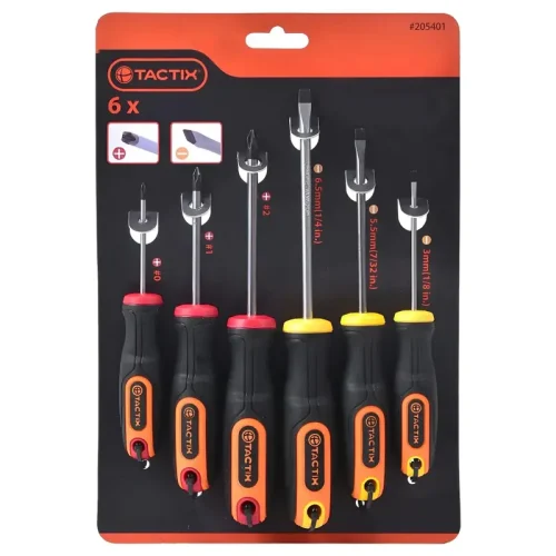 JUEGO DE DESTORNILLADORES PH 6 PIEZAS. TACTIX