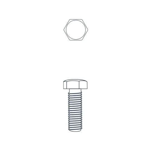 BULON UNC HEX. 1/4" x 1-1/2" [Caja x 200 uni][007] ZINCADO