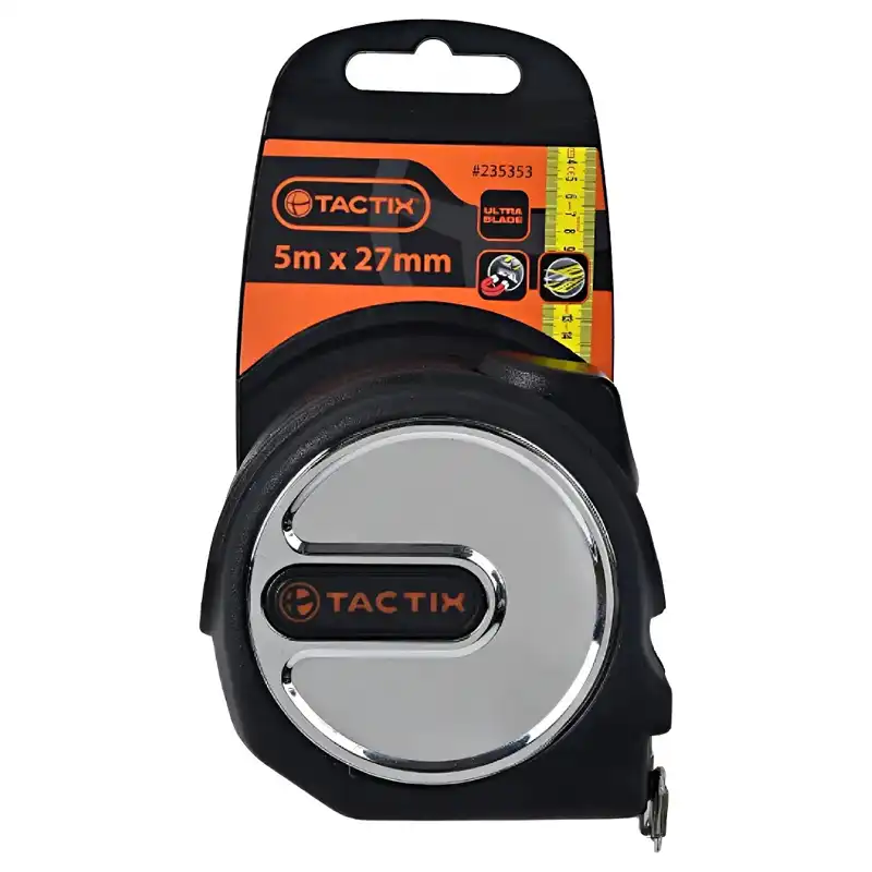 CINTA METRICA 5MX27MM METALICA. TACTIX