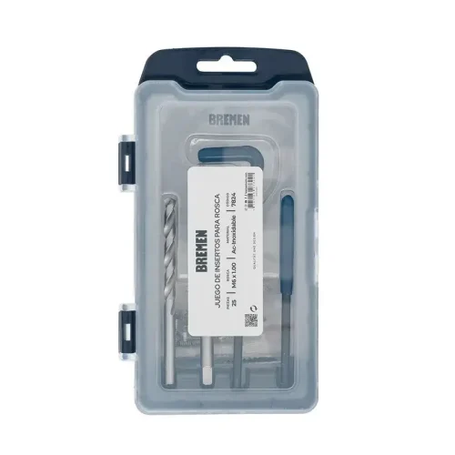 JUEGO DE INSERTOS PARA ROSCA M6 X 1.00 25PZS. BREMEN®