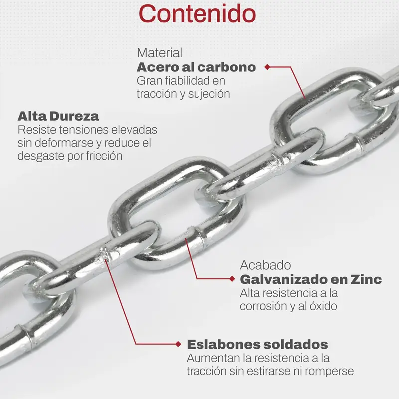 CADENA GALVANIZADA Nº 70. 7MM 25M 25KG. WEMBLEY® - Imagen 5