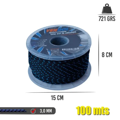 SOGA SISTEMA DE ARRANQUE 3.0MM 100MT. VENROL - Imagen 3