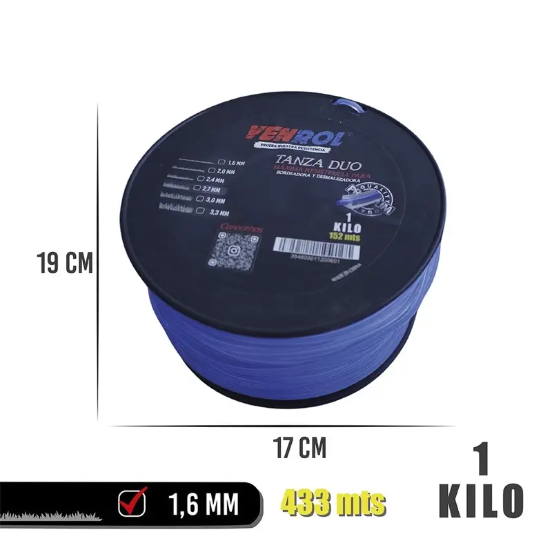 TANZA BICOLOR 1.6MM X 1KG 433M - Imagen 3