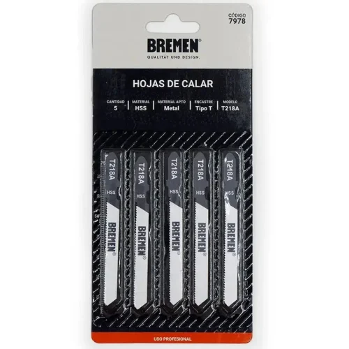 HOJA DE CALAR ENC. T METAL (T218A ) C/U (5). BREMEN®