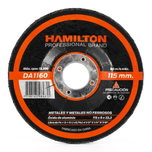 DISCO DESBASTE 115X6X22.2MM 115MM - 4 1/2". HAMILTON